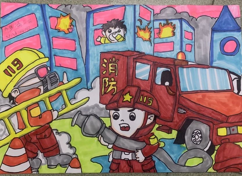 关于消防安全的绘画(精选4张)