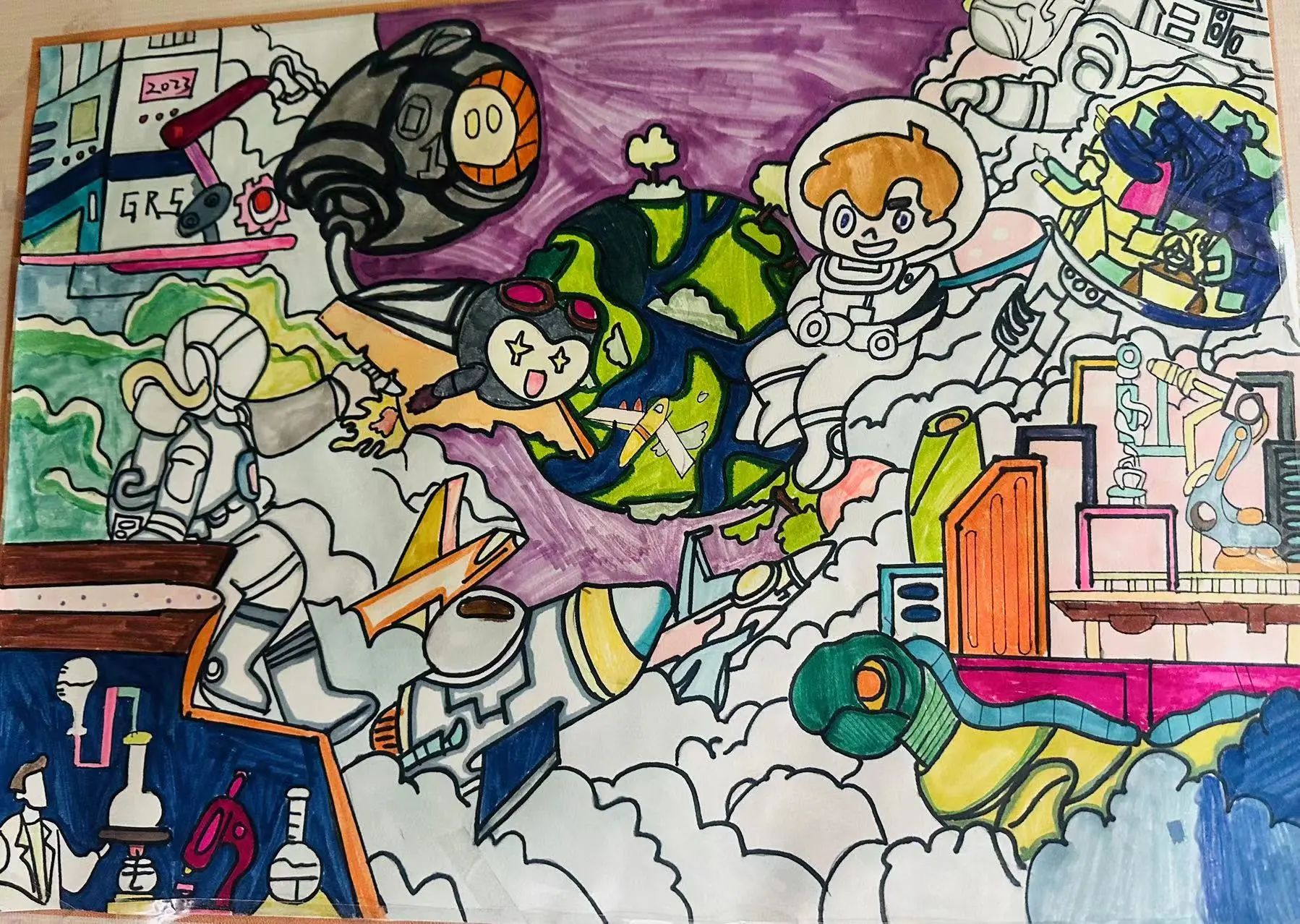  “畅想青春·共筑梦想 ”庆元旦绘画比赛优秀作品（11）