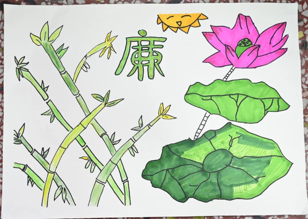 “笔墨扬正气 廉洁润童心”小学儿童画（9）