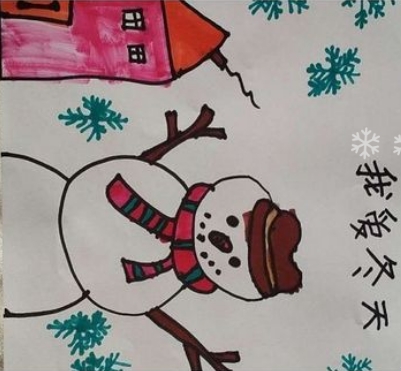 可爱的雪人儿童绘画图片大全（12）