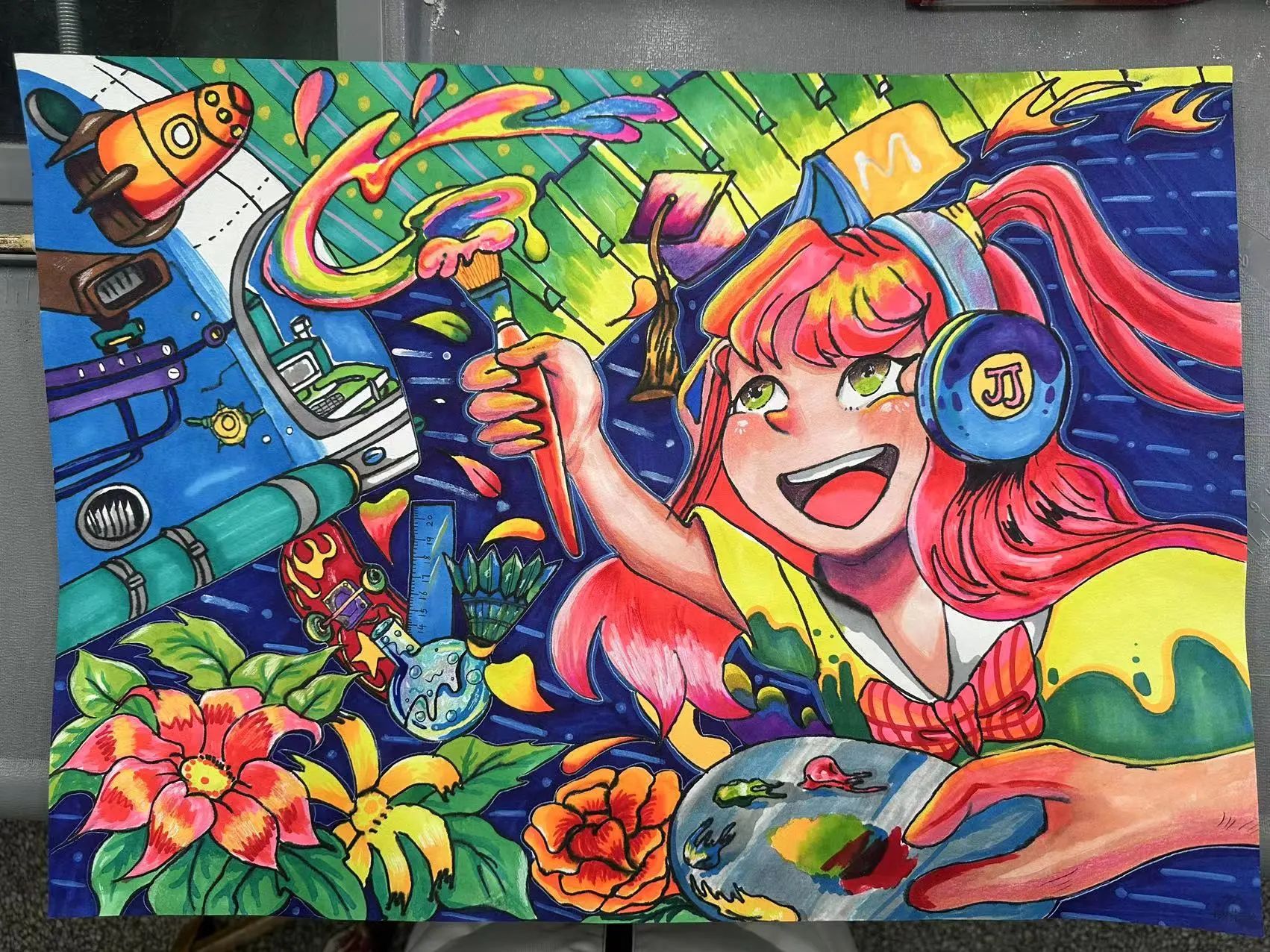  “畅想青春·共筑梦想 ”庆元旦绘画比赛优秀作品（12）