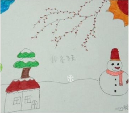 可爱的雪人儿童绘画图片大全（18）