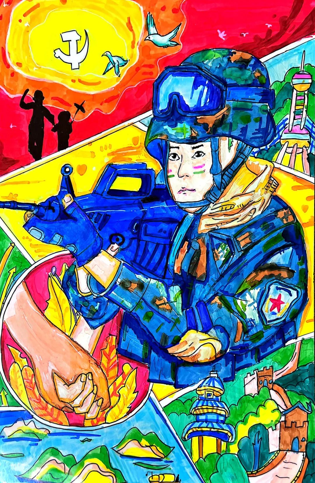 “我心目中的人民警察”少儿绘画优秀作品（十）