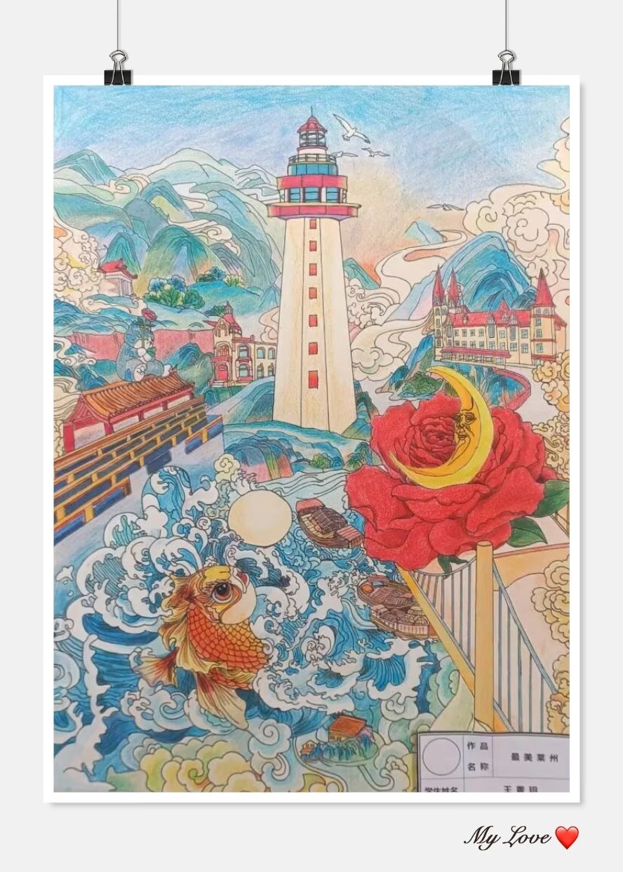 礼赞祖国 最美家乡——《莱州》绘画作品展示第四张