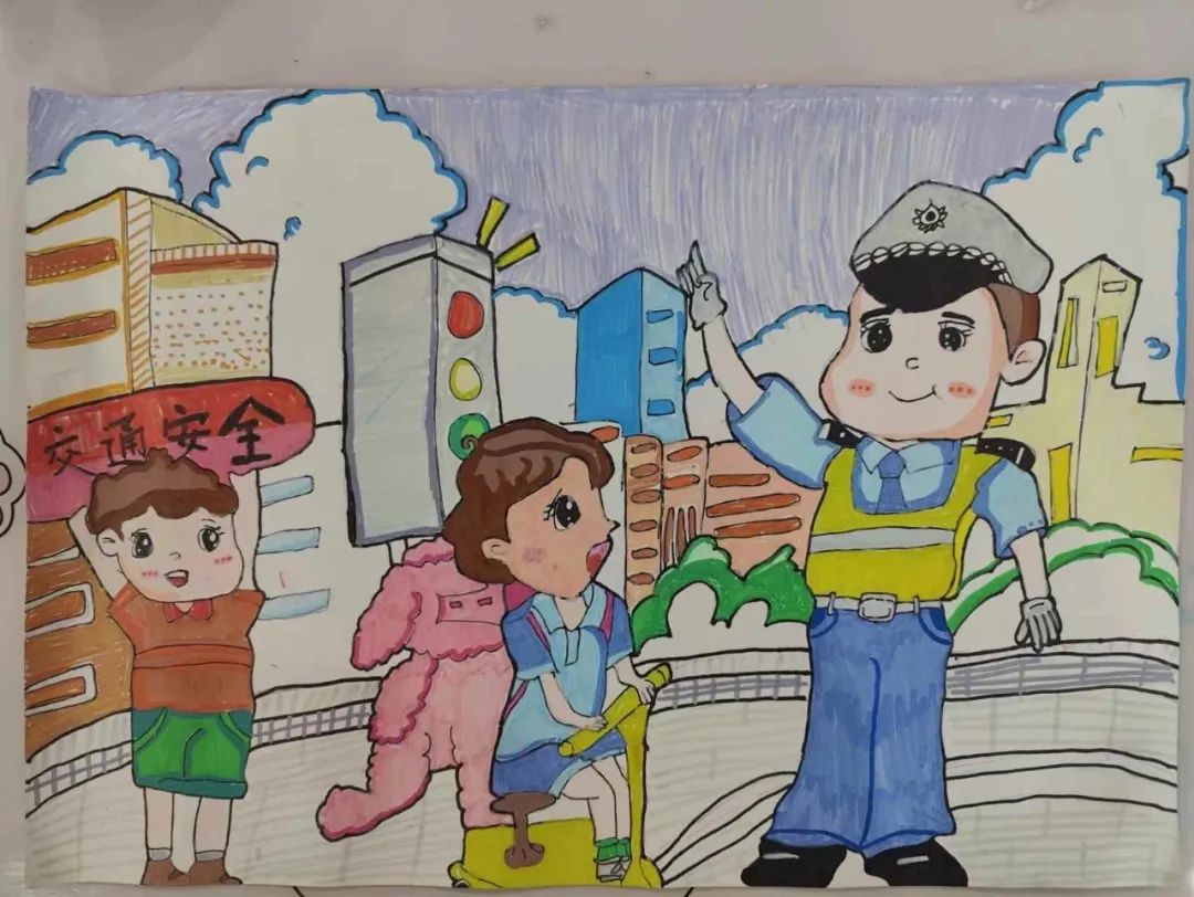 “致敬英雄人民警察”少儿绘画优秀作品（18）