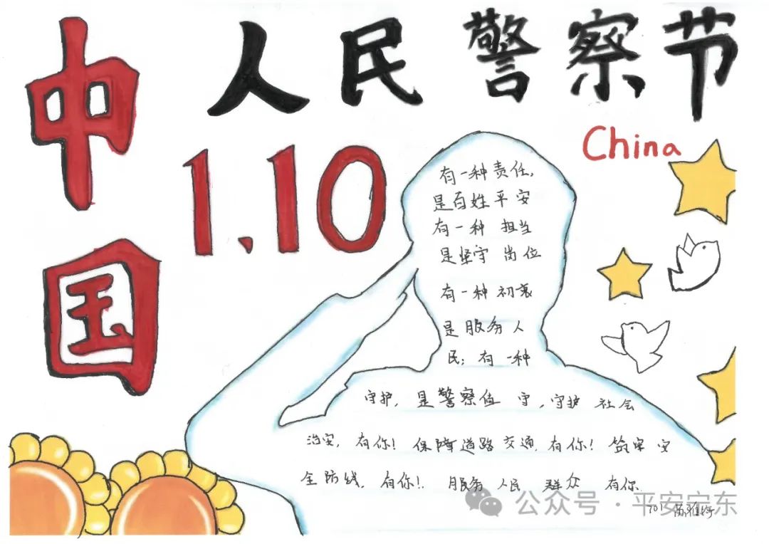 孩子们画笔下的警察绘画作品（5）