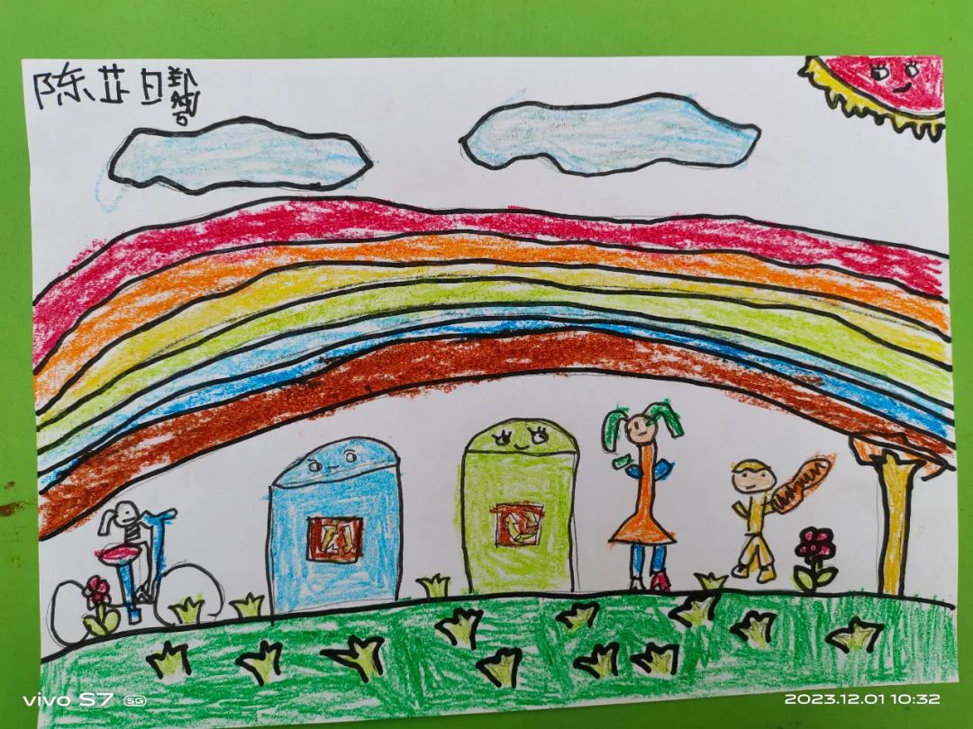 幼儿园“小手绘成长 童心画童年”环保儿童画（8）