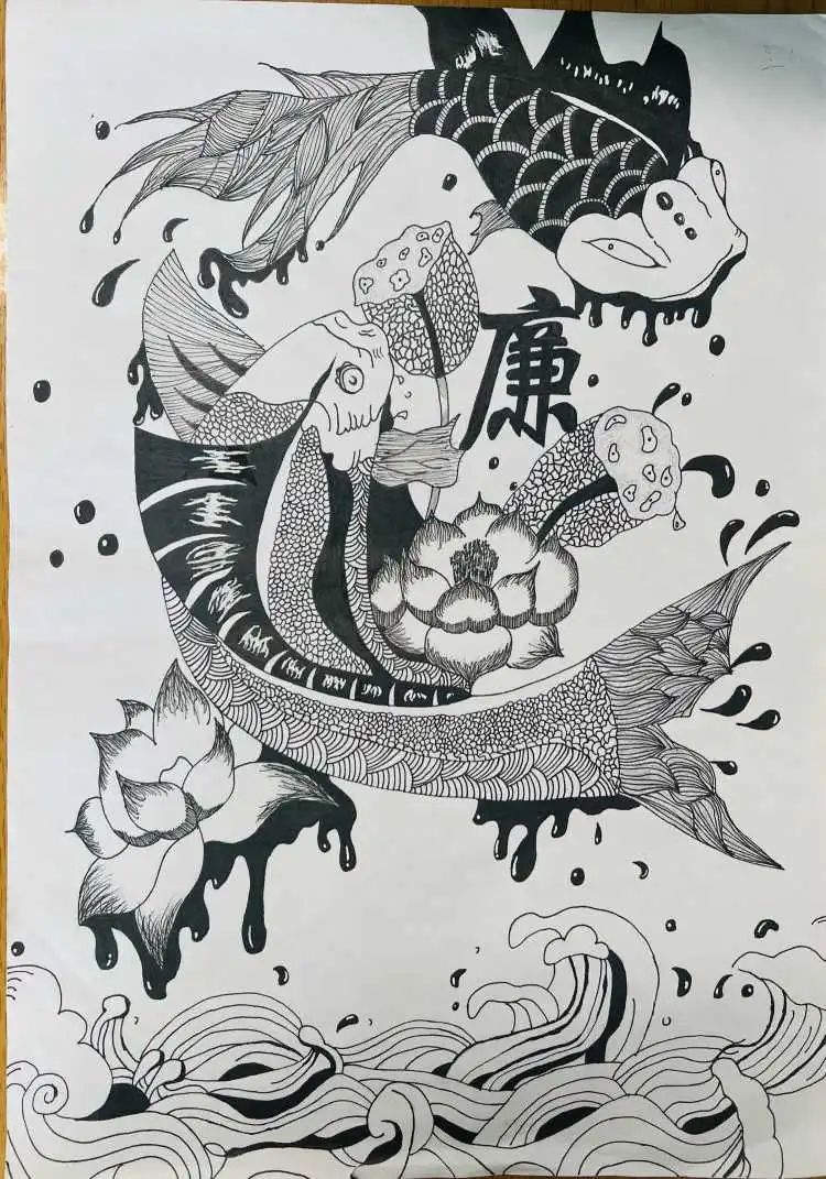 “清风进校园 廉洁伴我行”主题绘画作品展（8）