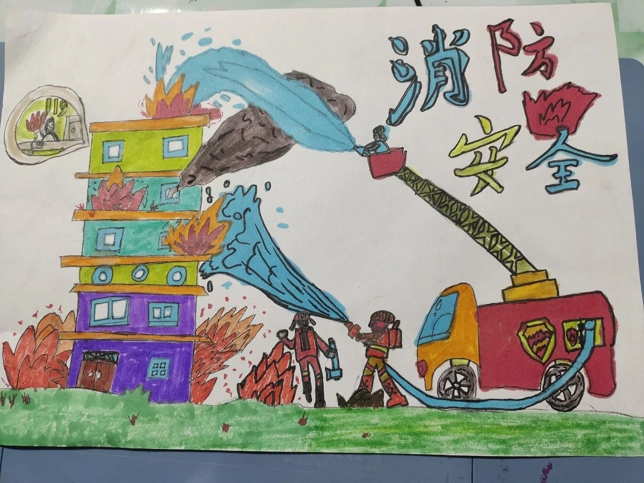 消防安全主题画图片大全-第6张