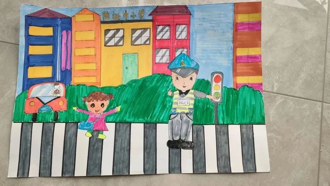 孩子们画笔下的警察蜀黍—警察节绘画（14）