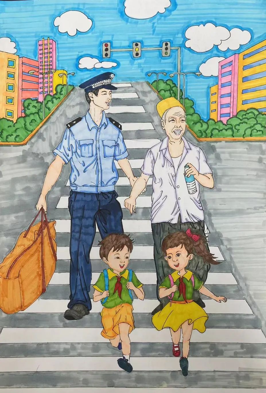 庆祝第4个中国人民警察节儿童画（15）