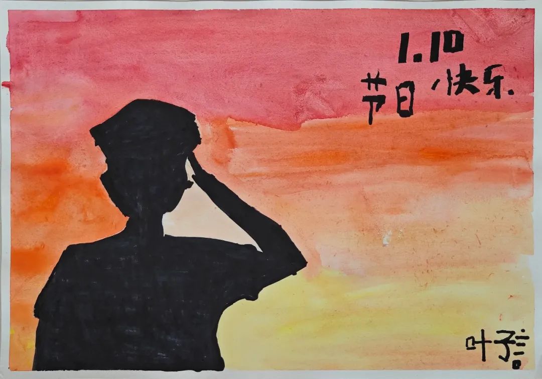 “你好 警察节”孩子们画笔下的警察儿童绘画（13）