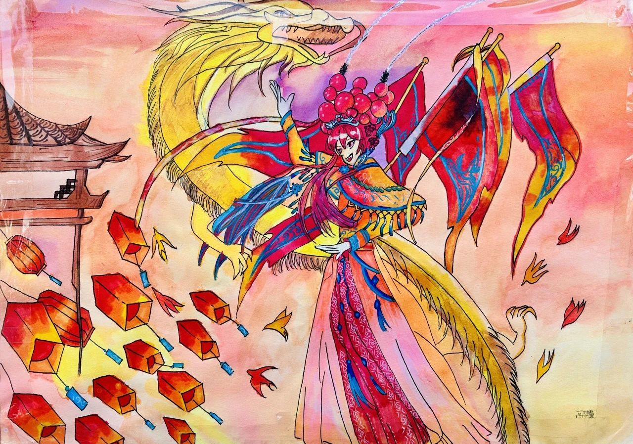  “畅想青春·共筑梦想 ”庆元旦绘画比赛优秀作品（18）