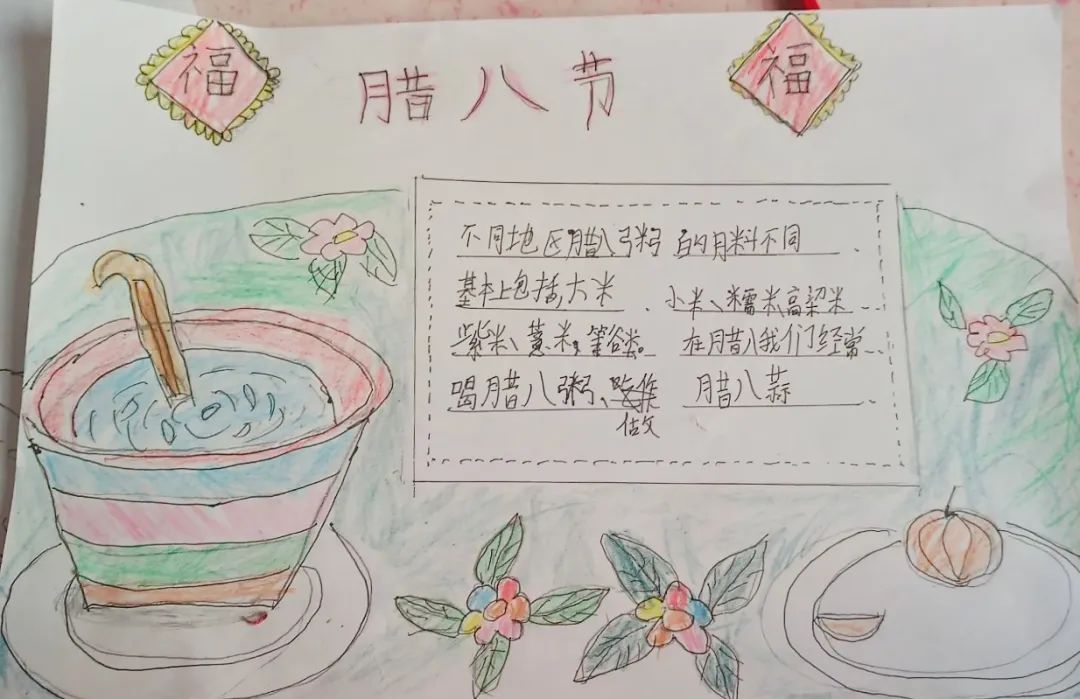 小学一年级关于腊八节的儿童画（8）