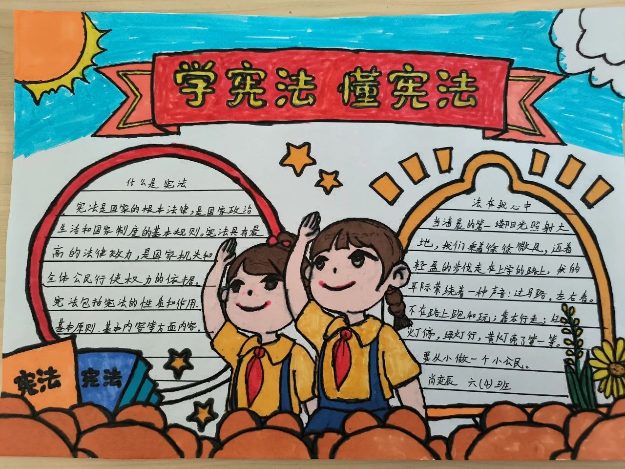 关于学宪法懂宪法的绘画作品-第4张
