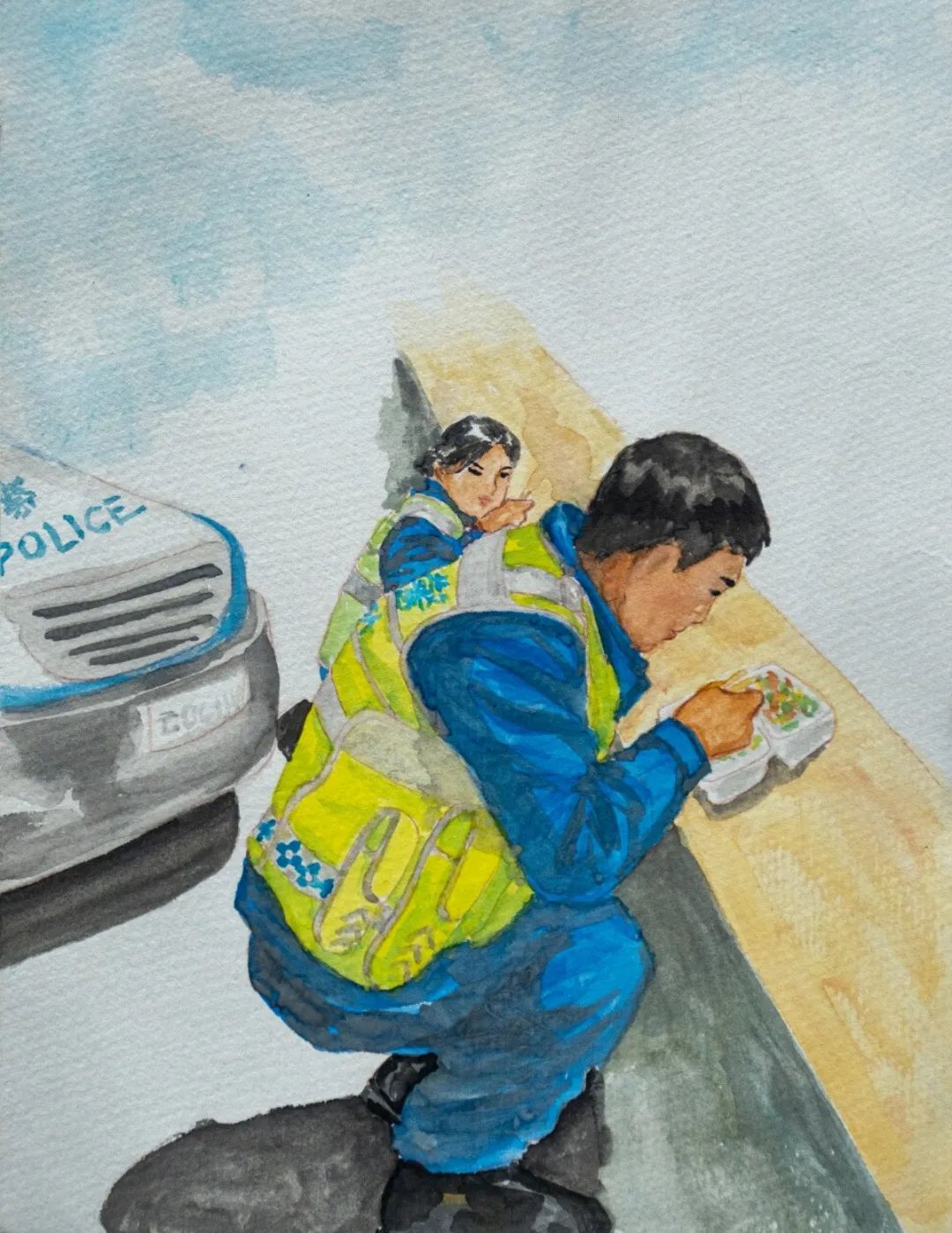 中国人民警察节儿童主题画
