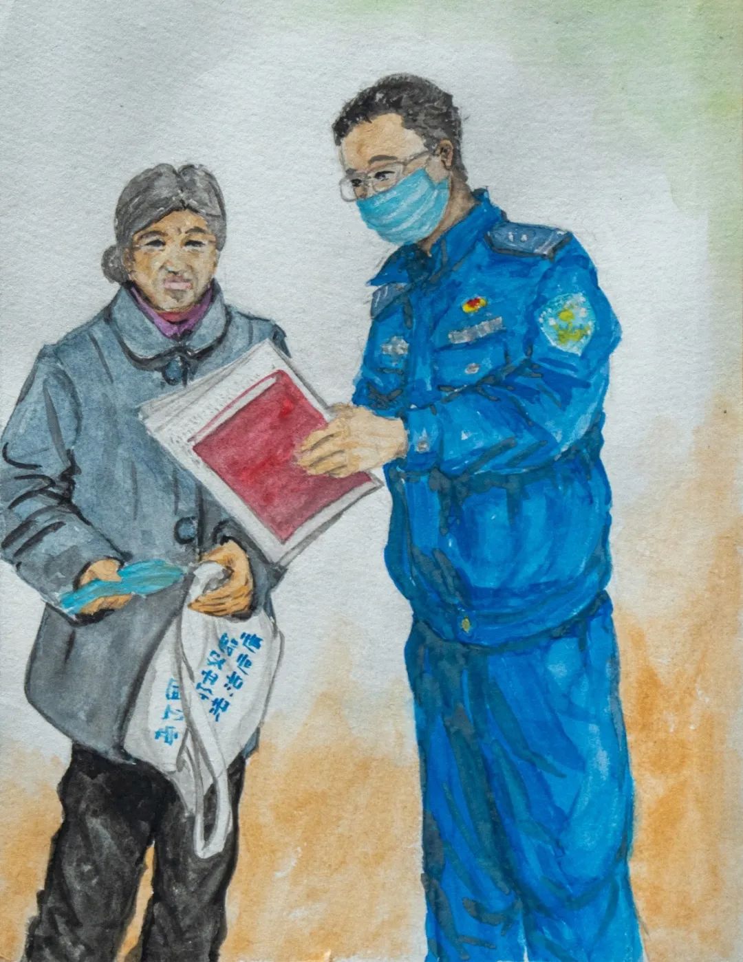 民警察的专属节日儿童画
