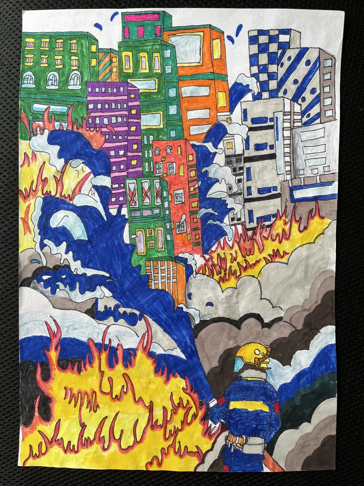 简单好看的森林防火绘画作品