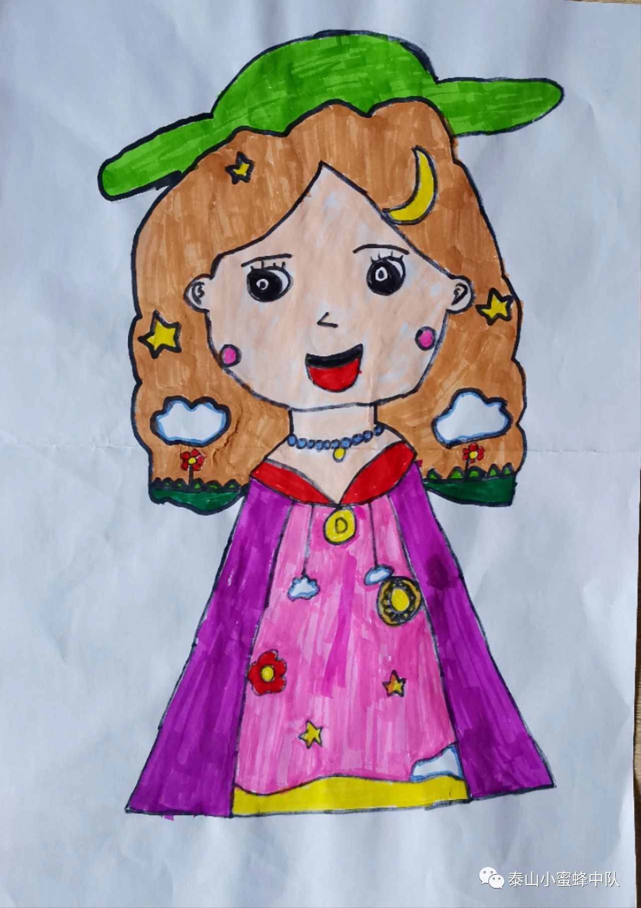 “我的妈妈是女王”妇女节儿童画