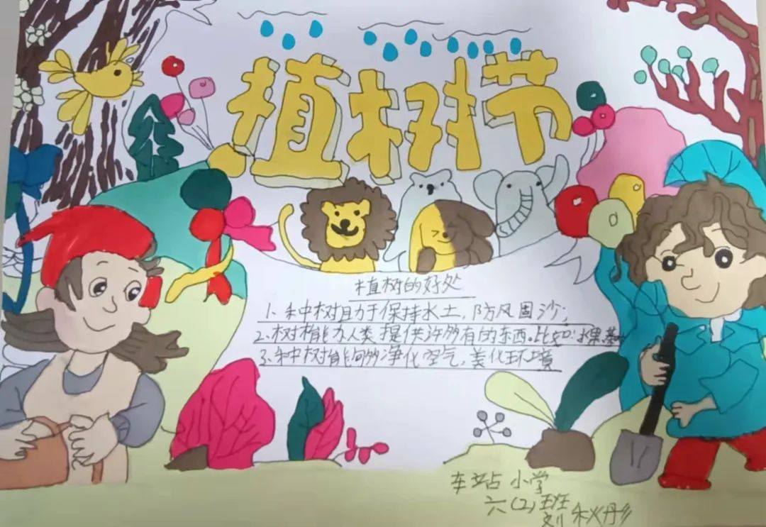 3月12日小学植树节主题图片