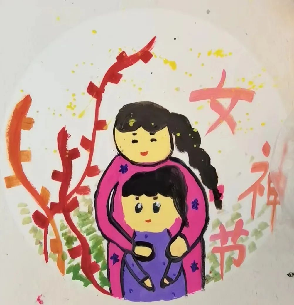 简单的感恩母亲节儿童画