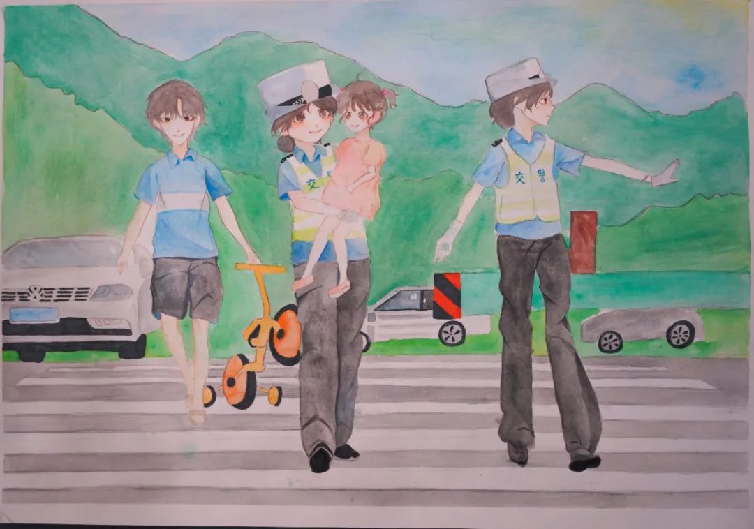 萌娃绘画心中最美警察-第4张