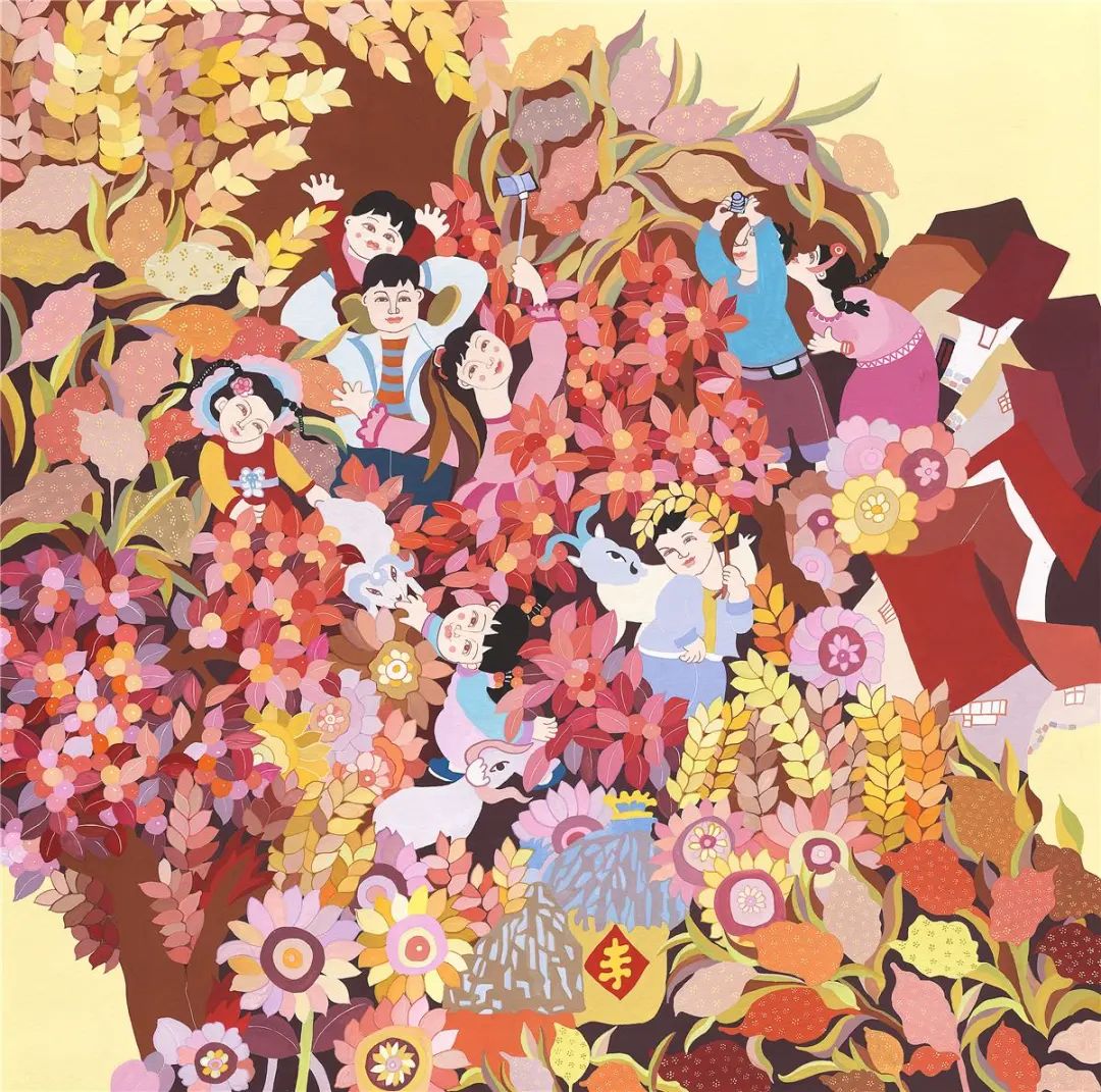 贺新年儿童绘画作品