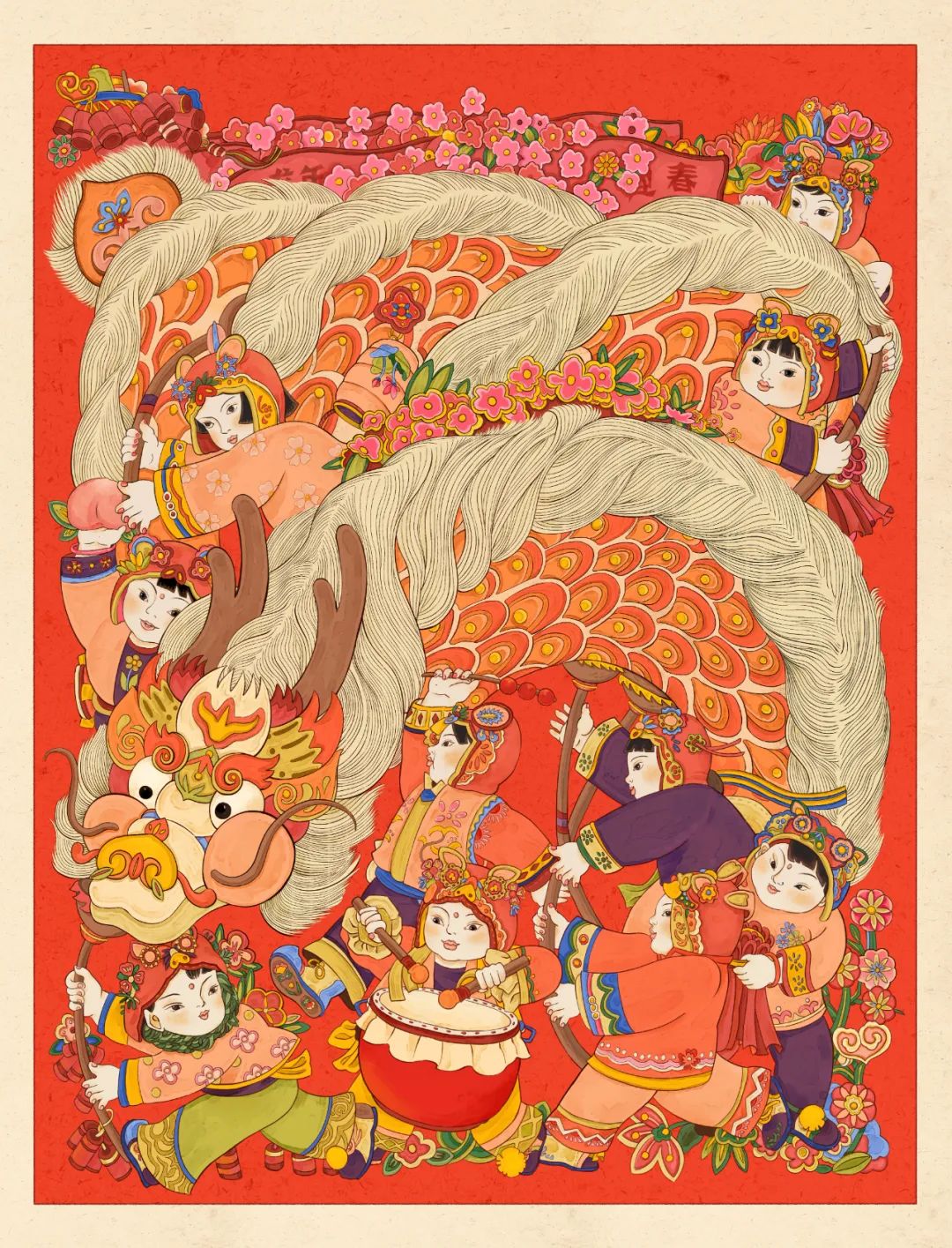 2024龙年喜庆年画共赏（七张）