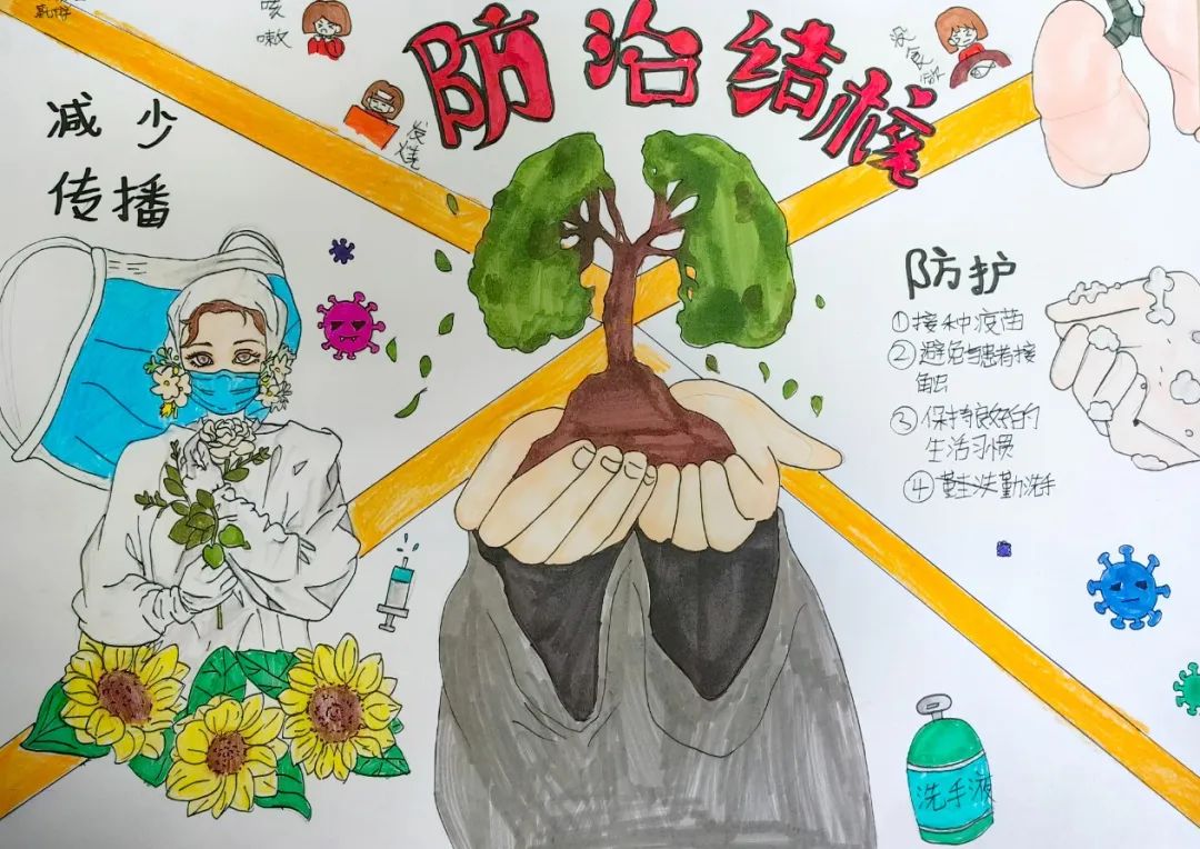 3月24日防治结核病主题画-第1张
