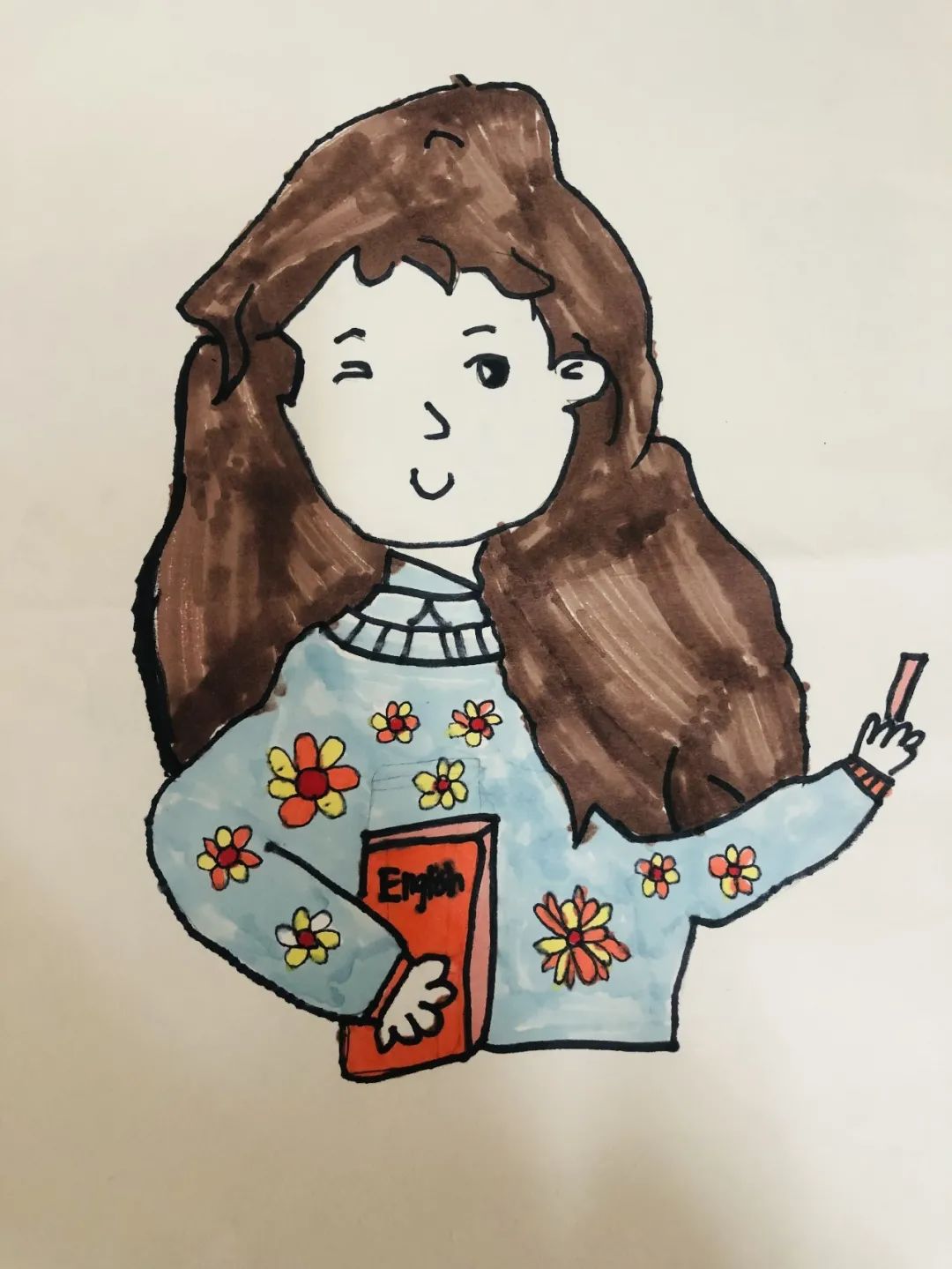 感恩教师节儿童画简单