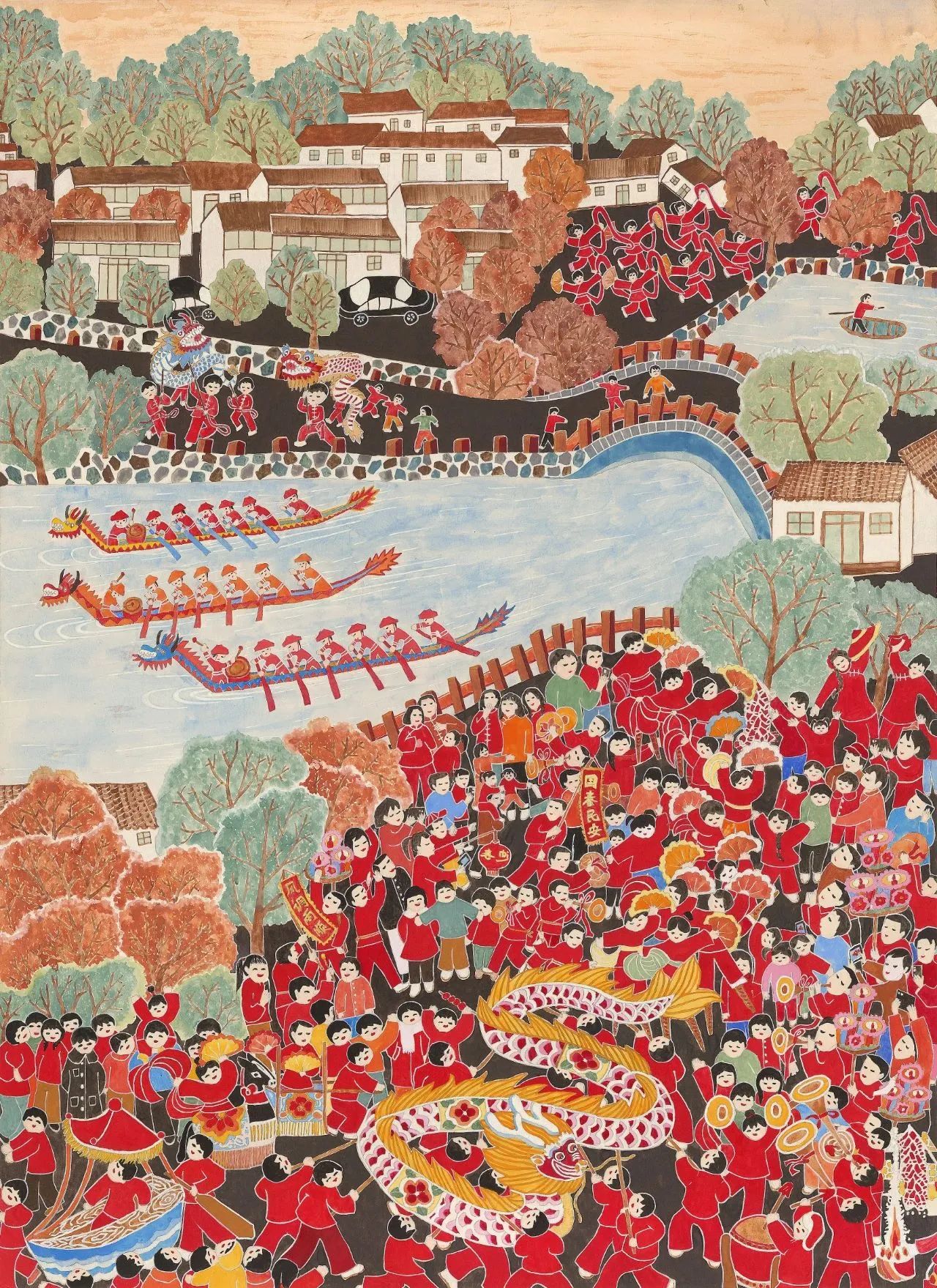 我们的小康生活年画作品《年画里的春节》-第4张