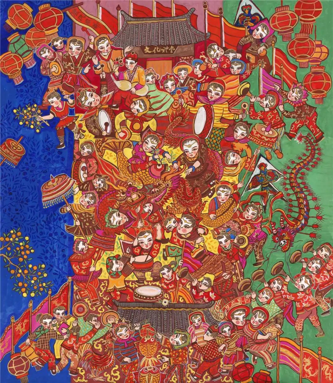 龙年2024年贺岁新年年画分享