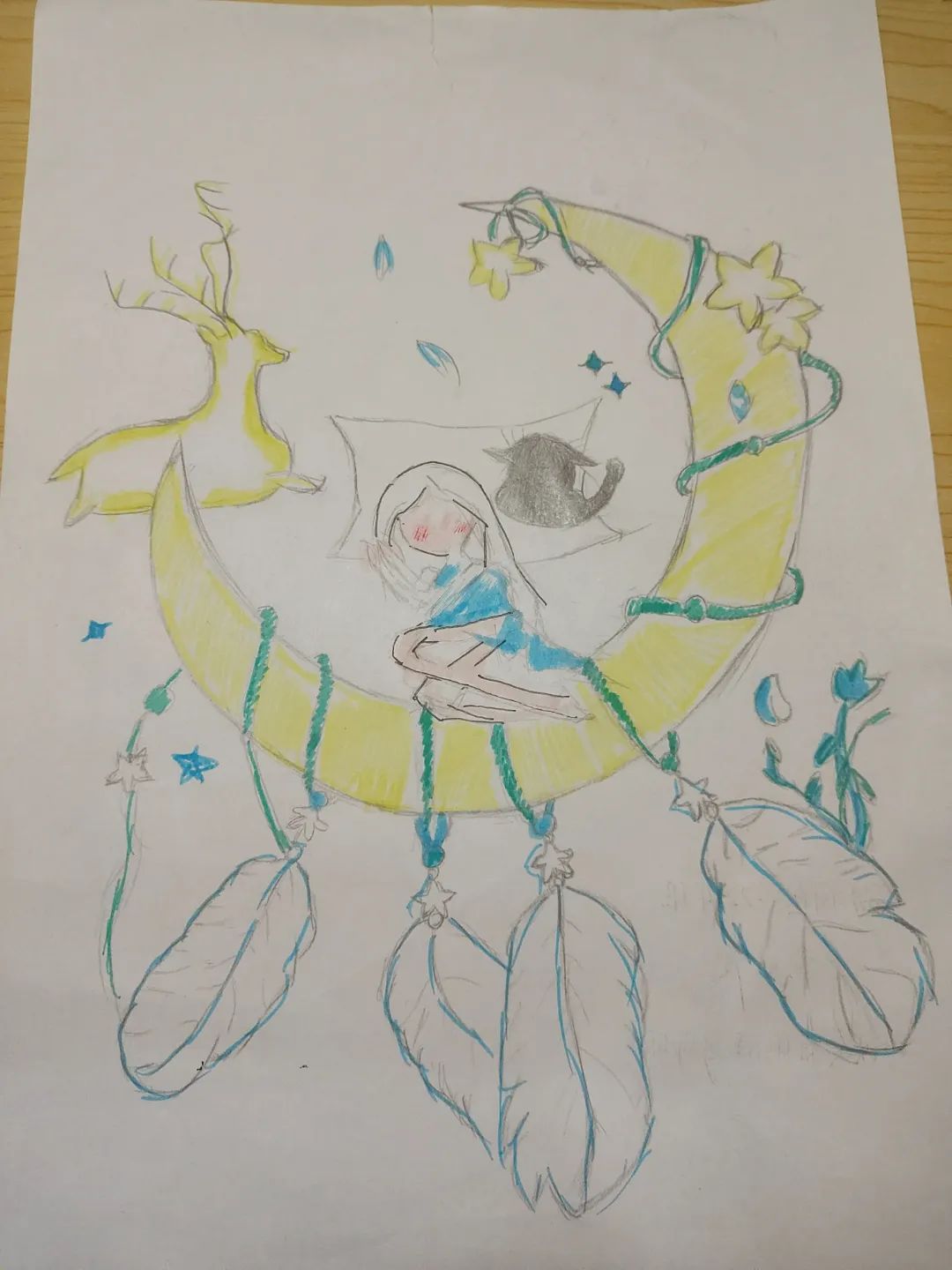 科学管理睡眠绘画作品