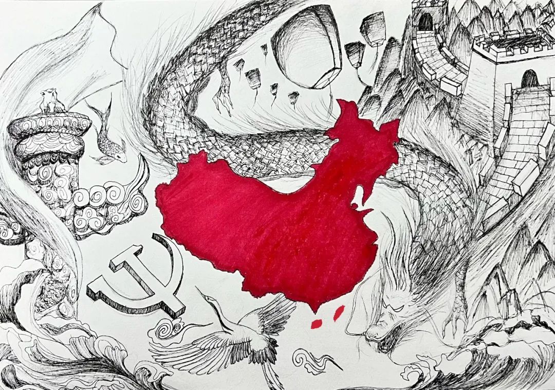 关于国家安全的绘画作品图片