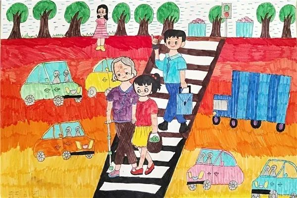 “雷锋精神就在身边”儿童绘画