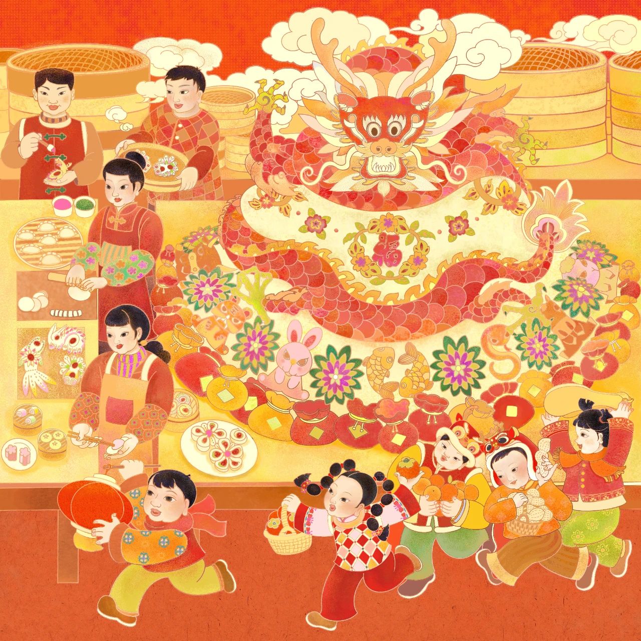 2024龙年新年画图片大全（9张）