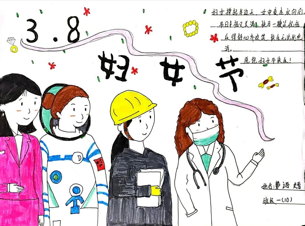 三八妇女节主题画作品《我的妈妈》