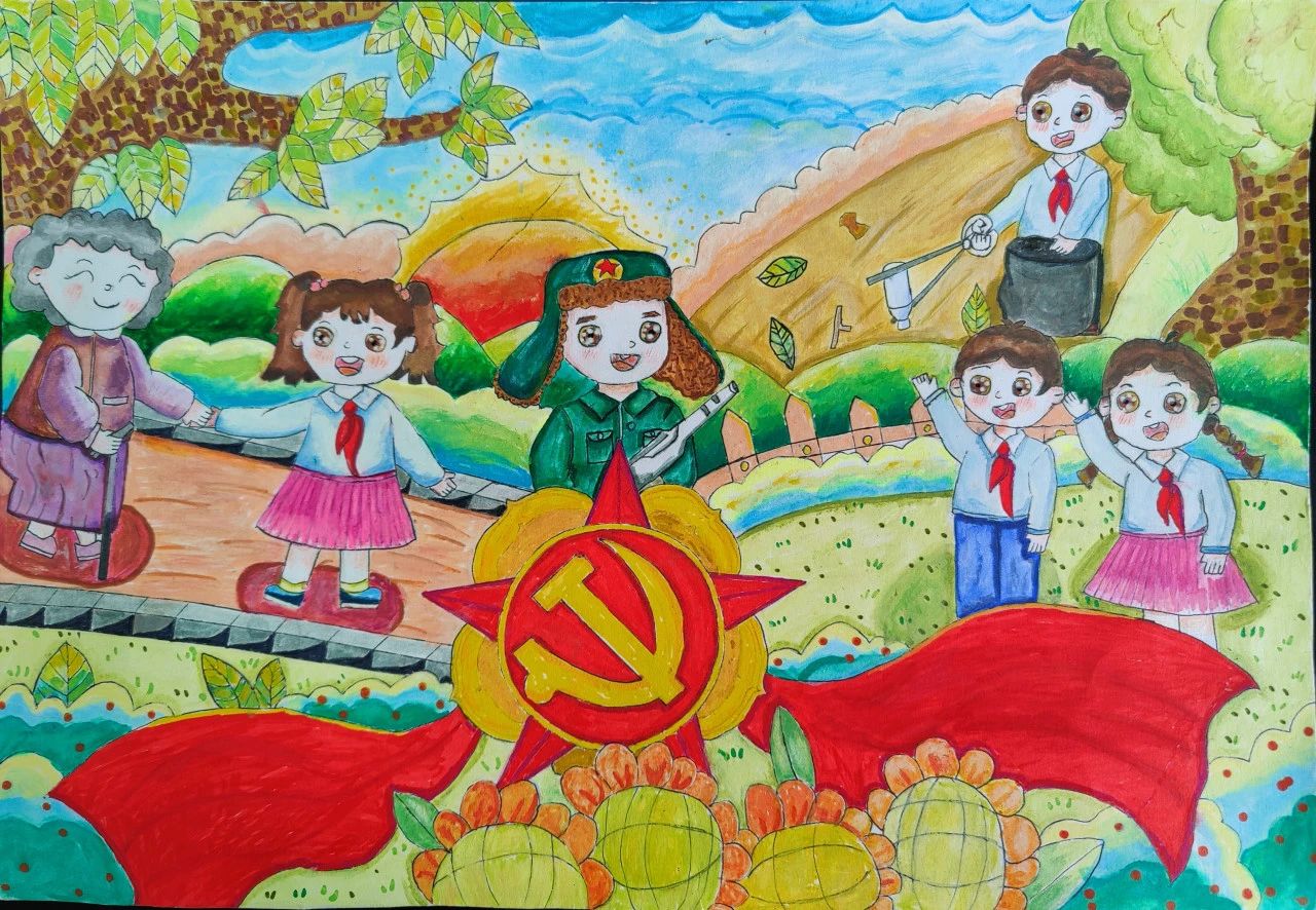 “学习雷锋精神,传承中华美德”主题绘画