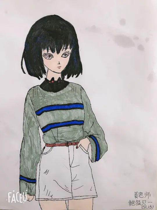 小学四年级教师节画画作品《我的老师》