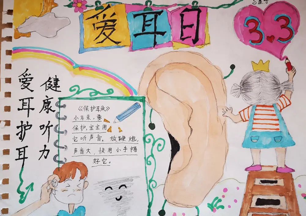 “爱耳护耳 健康听力”绘画作品