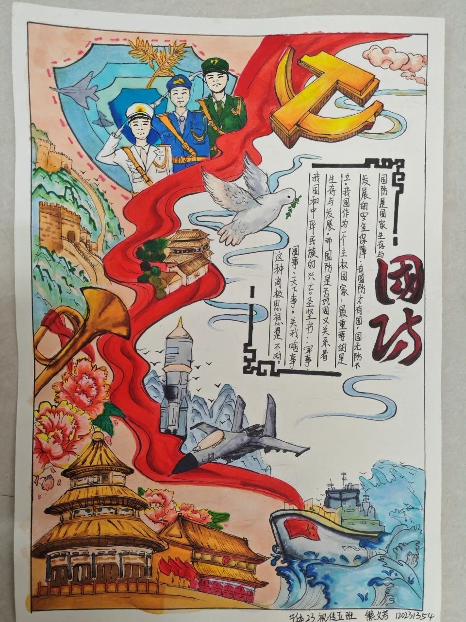 国家安全教育日优秀绘画作品“居安思危 警钟长鸣”-第1张