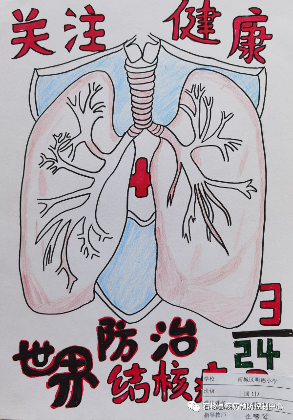 “关注健康 世界诶防治结核病日”结核病防治获奖作品绘画
