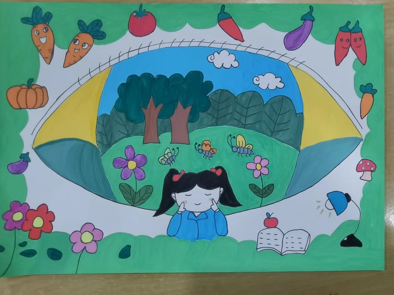 简单又好看的爱眼日绘画作品（6张）