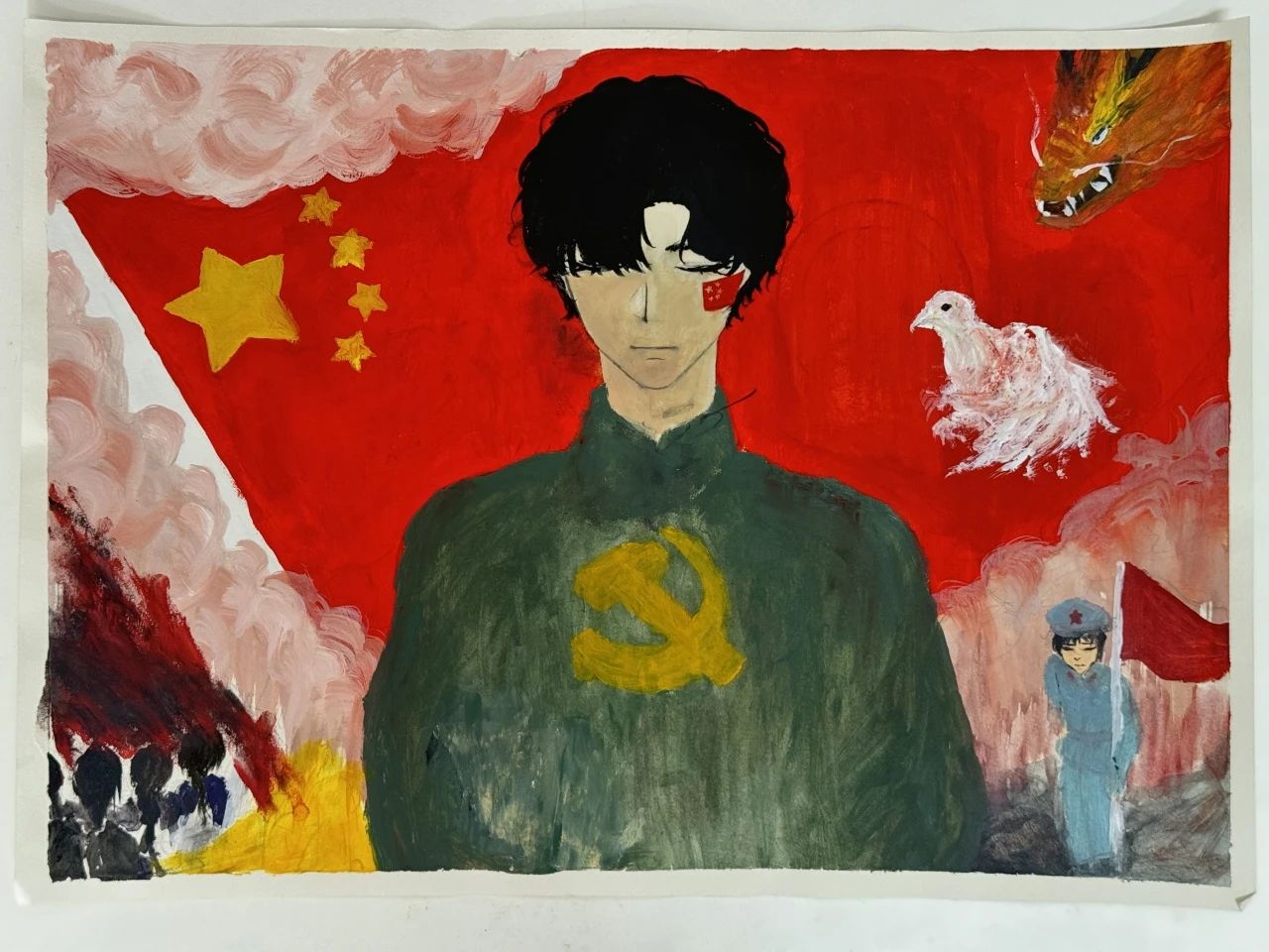 “争做新青年”——致五四青年节绘画作品-第4张