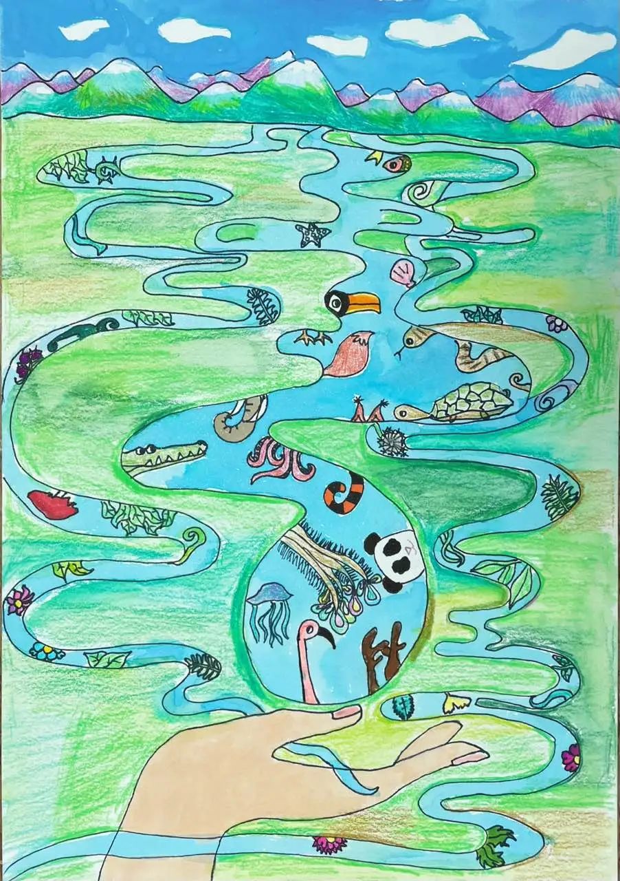 地球日环保主题保护海洋生态环境绘画-第8张
