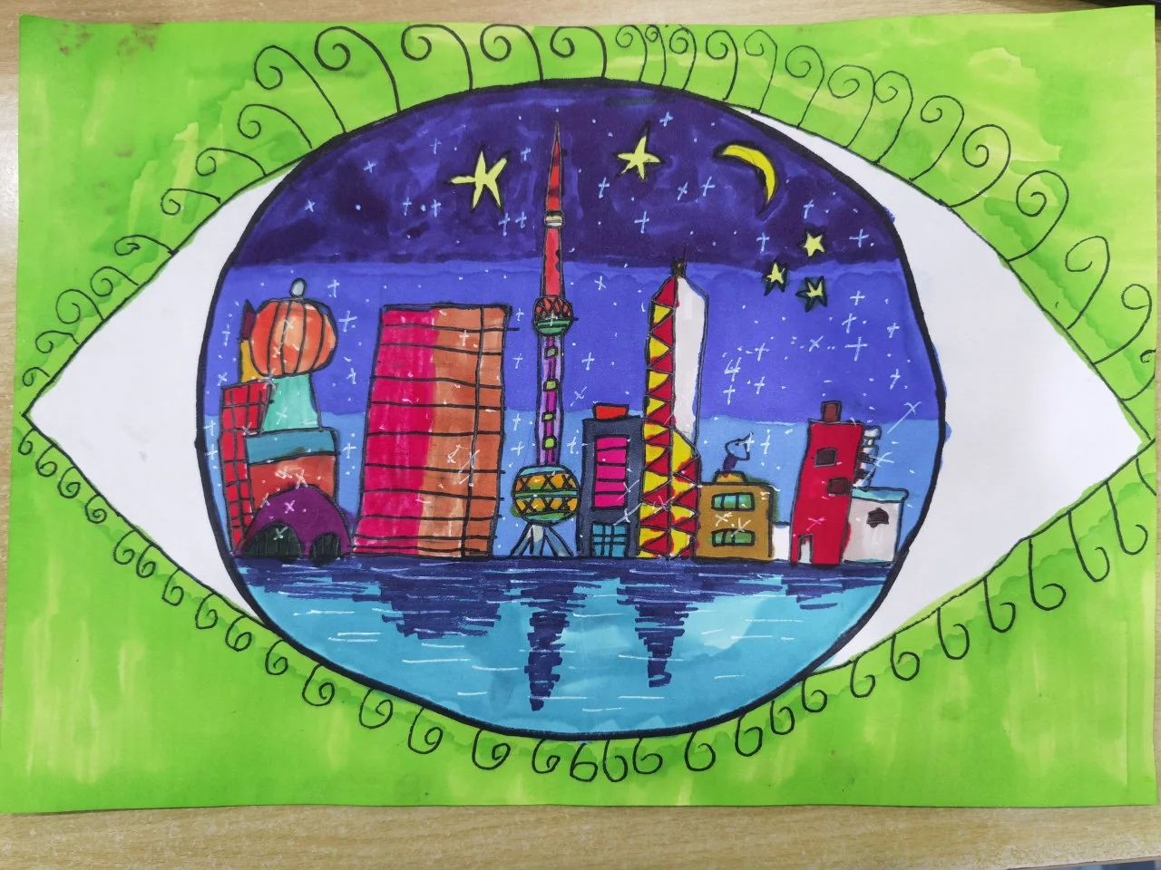 简单又好看的爱眼日绘画作品-第2张