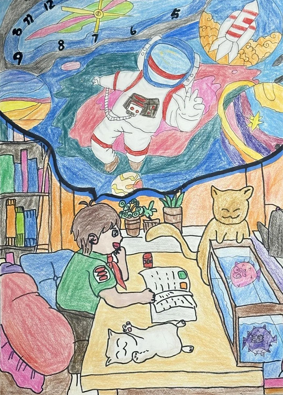 “我的书屋我的梦”主题作品——《太空书屋》