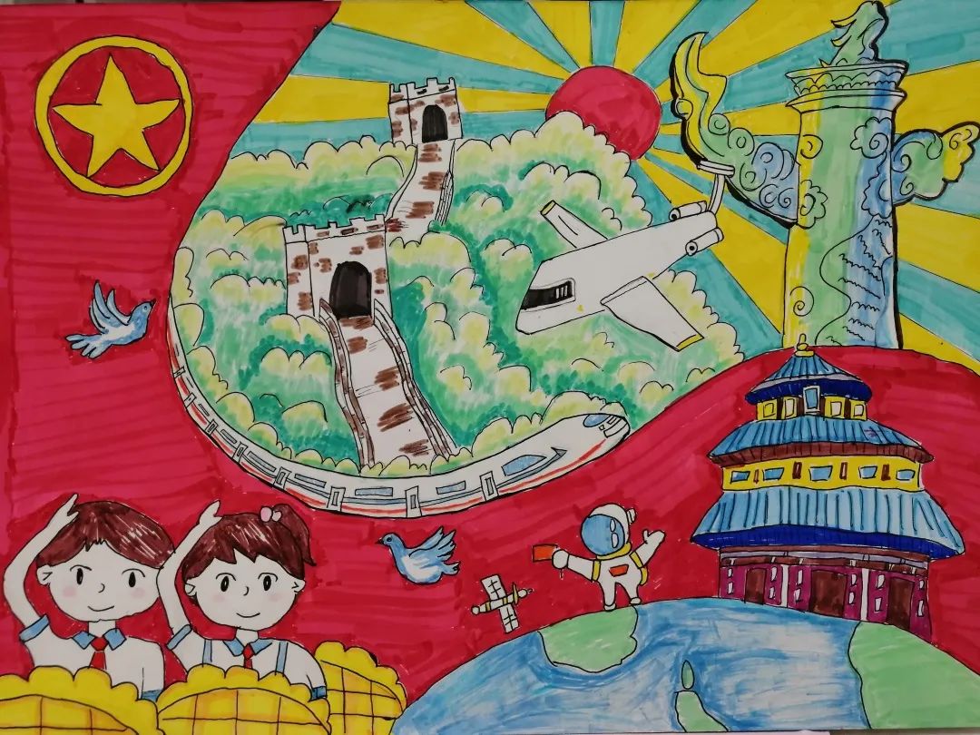 关于中国共产主义青年团的儿童绘画-第1张