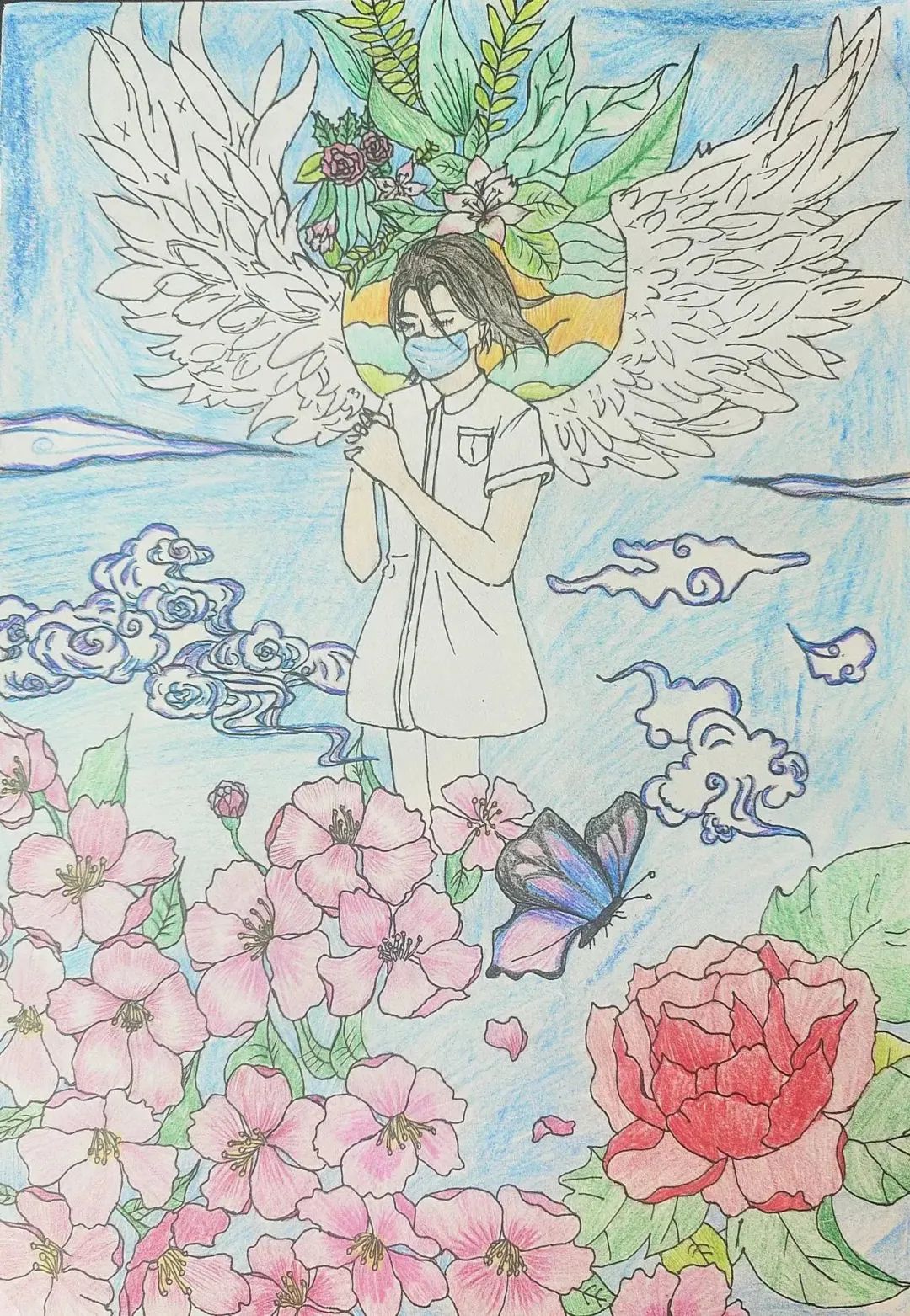 “致敬天使 感恩守护”5.12护士节儿童画图片-第2张