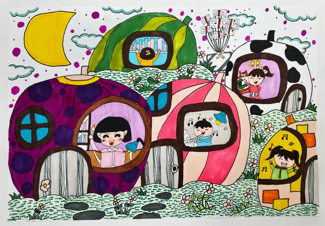 漂亮的“我的书屋我的梦”主题绘画-第4张